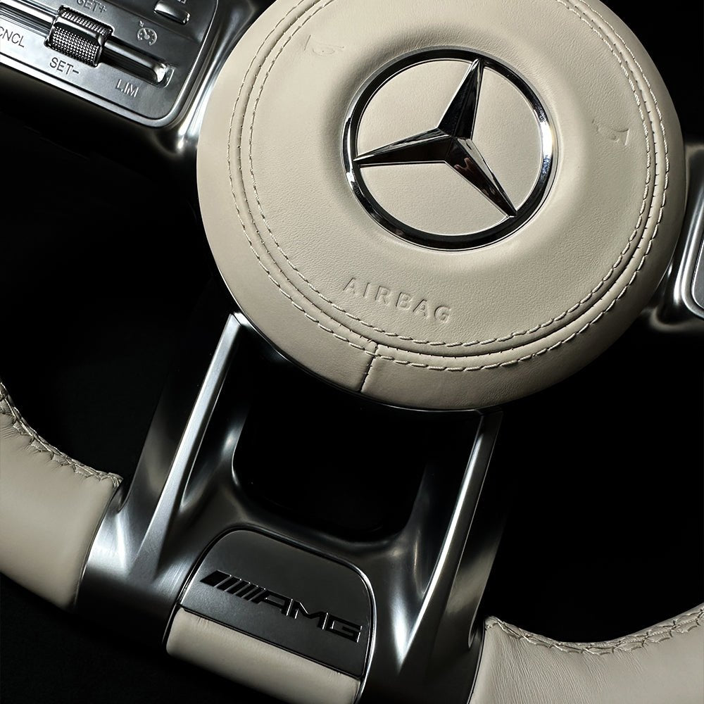 AMG Lenkrad Leder Beige inkl. Airbag passend für Mercedes - BFAN - BEFASTANDNOBLE