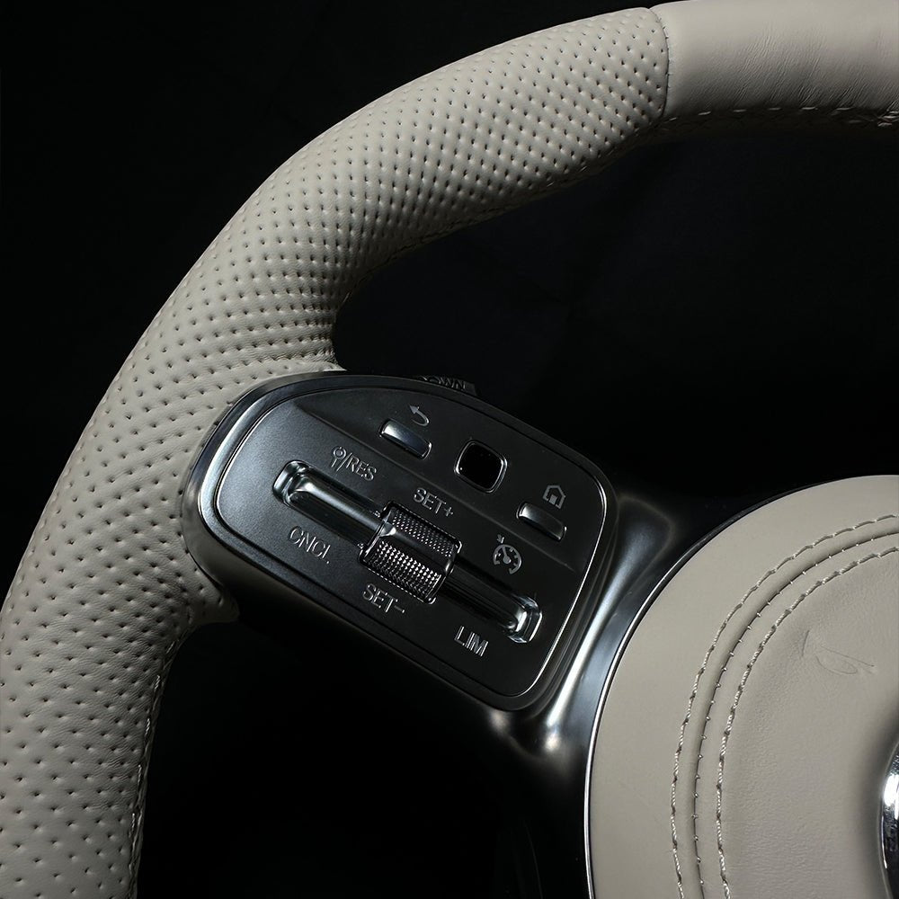 AMG Lenkrad Leder Beige inkl. Airbag passend für Mercedes - BFAN - BEFASTANDNOBLE