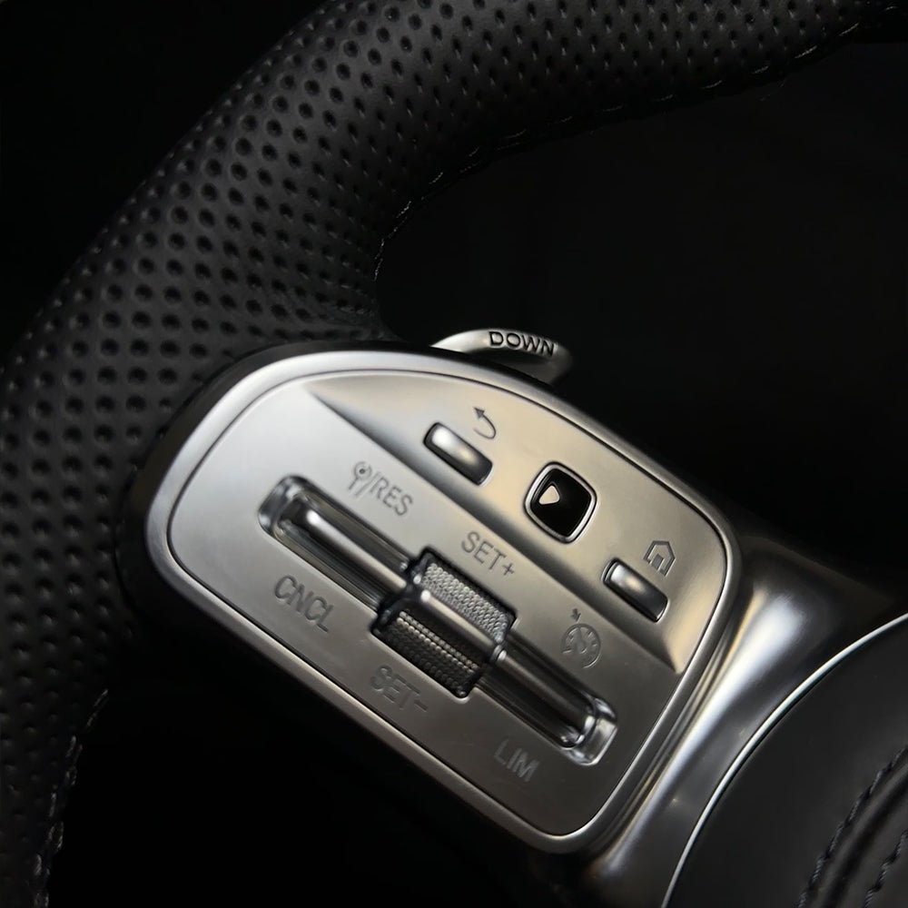 AMG Lenkrad Leder Chrom inkl. Airbag passend für Mercedes - BFAN - BEFASTANDNOBLE
