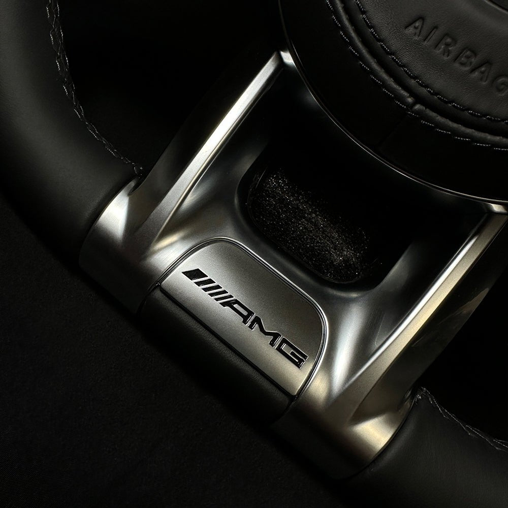 AMG Lenkrad Leder Chrom inkl. Airbag passend für Mercedes - BFAN - BEFASTANDNOBLE