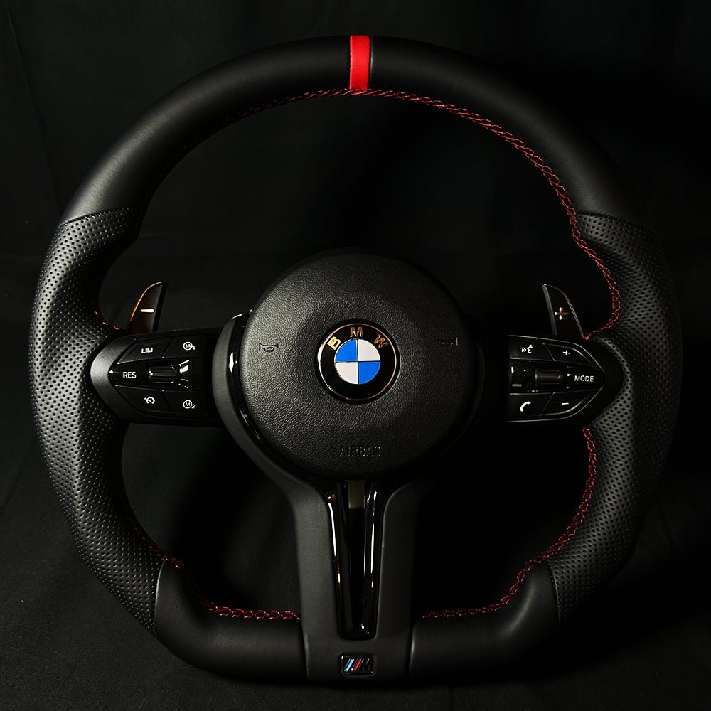 M Lenkrad Abgeflacht Leder inkl. Airbag passend für BMW - BFAN - BEFASTANDNOBLE