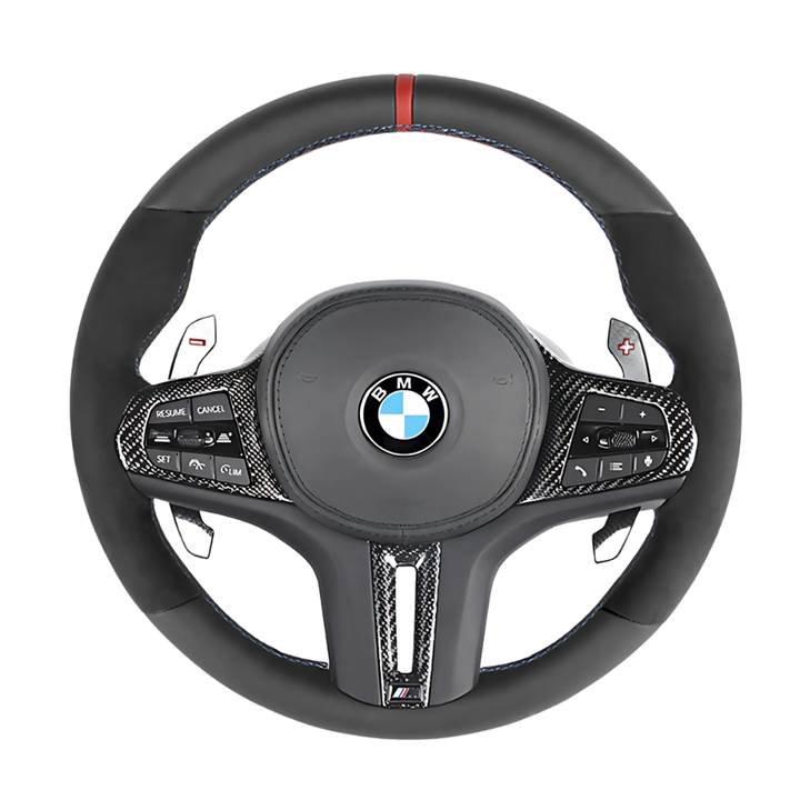 M Lenkrad  Leder Alcantara Rot inkl. Airbag passend für BMW G-Reihe