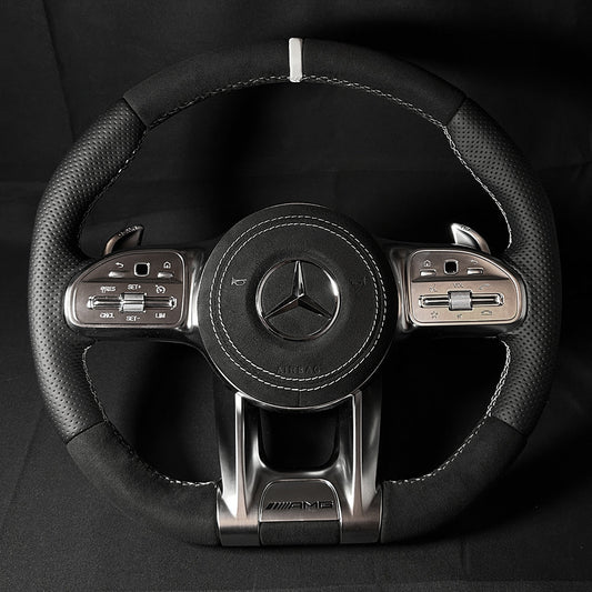 AMG Lenkrad Alcantara Schwarz inkl. Airbag passend für Mercedes - BFAN - BEFASTANDNOBLE