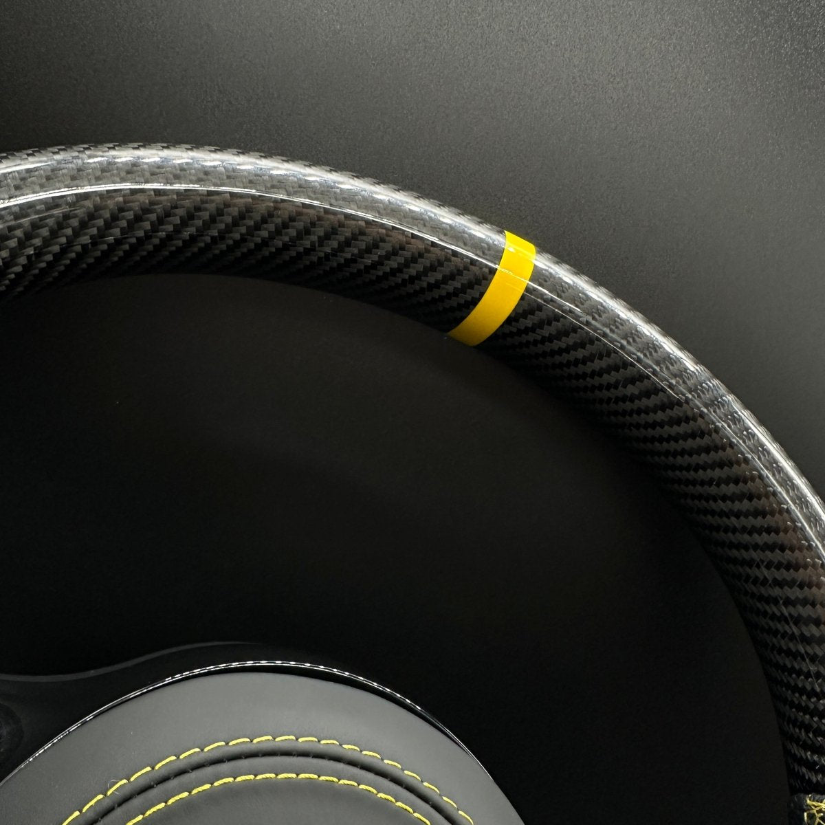 AMG Lenkrad Carbon Schwarz/Gelb inkl. Airbag passend für Mercedes - BFAN - BEFASTANDNOBLE