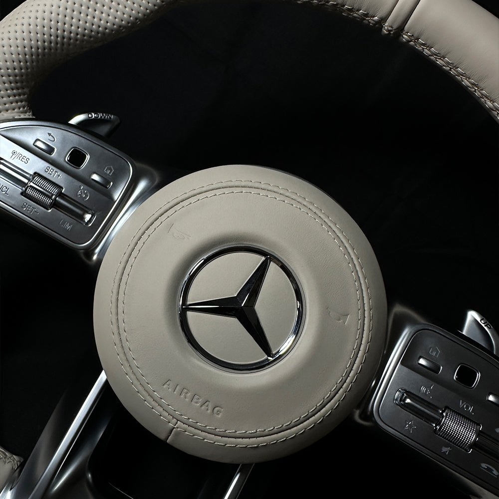 AMG Lenkrad Leder Beige inkl. Airbag passend für Mercedes - BFAN - BEFASTANDNOBLE